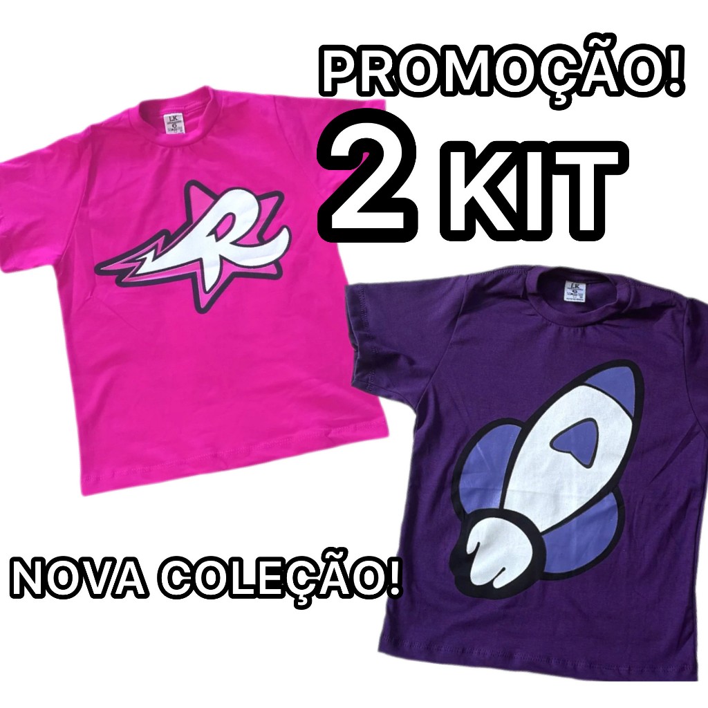 KIT 2 Camisetas Emilly Vick Katlen Promoção 100%