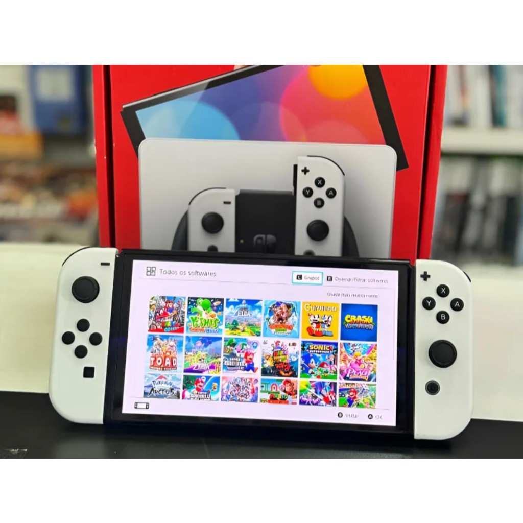 Nintendo switch oled desbloqueado com lojinha e NF