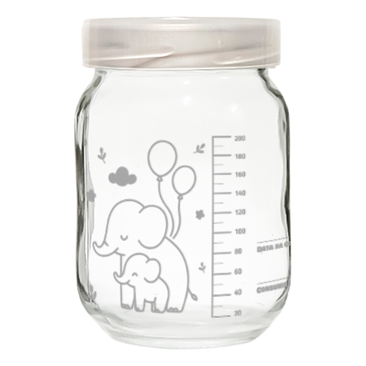 Kit 10 Potes P/ Leite Materno C/ Graduação 200ml