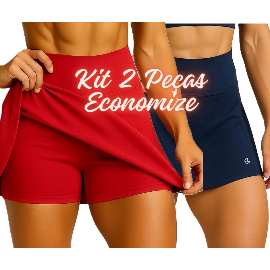 Kit 2 Saia Short Shortinho Esportivo Beach Tênis