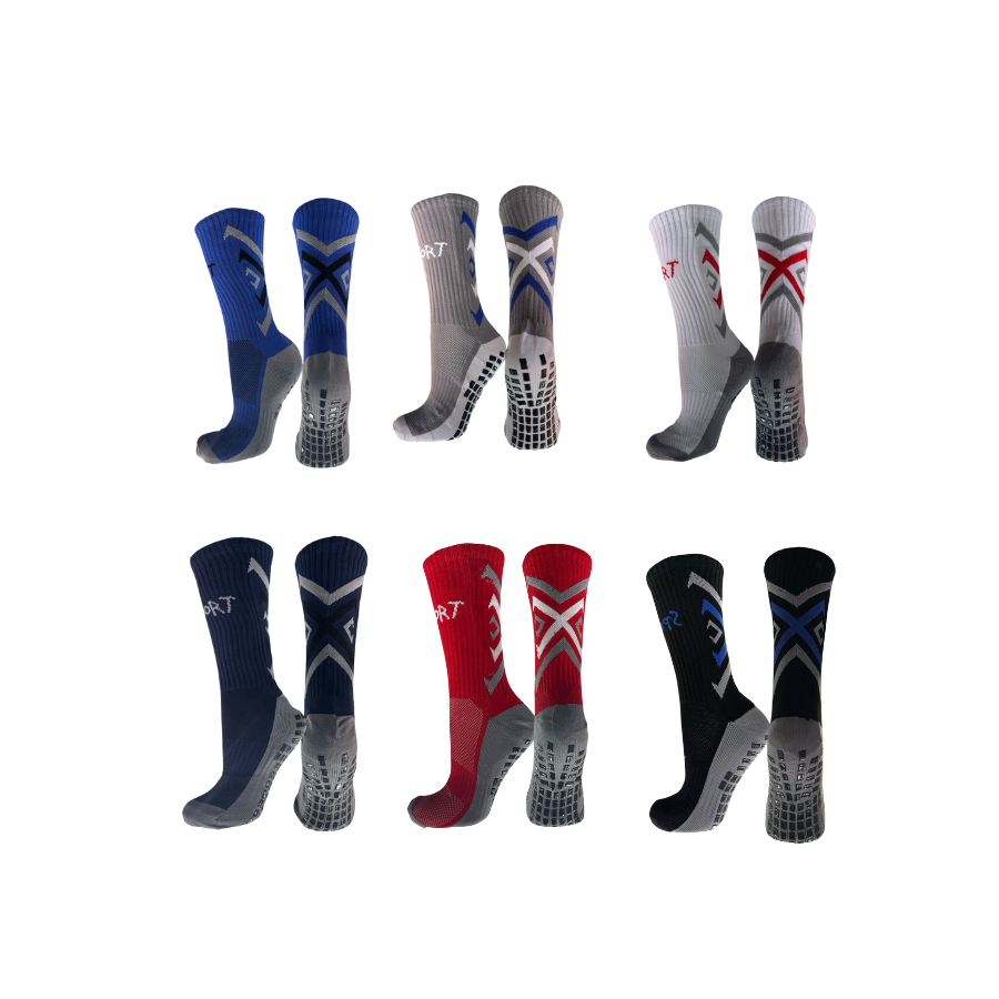 kit 3 Meias Esportivas Futebol Algodão Antiderrap