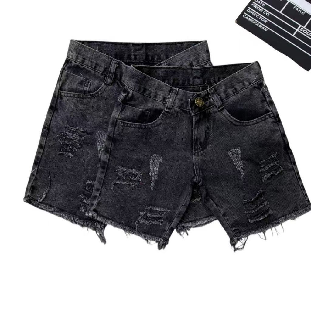 Short Jeans Infantil Menino Grafite Rasgado Juveni