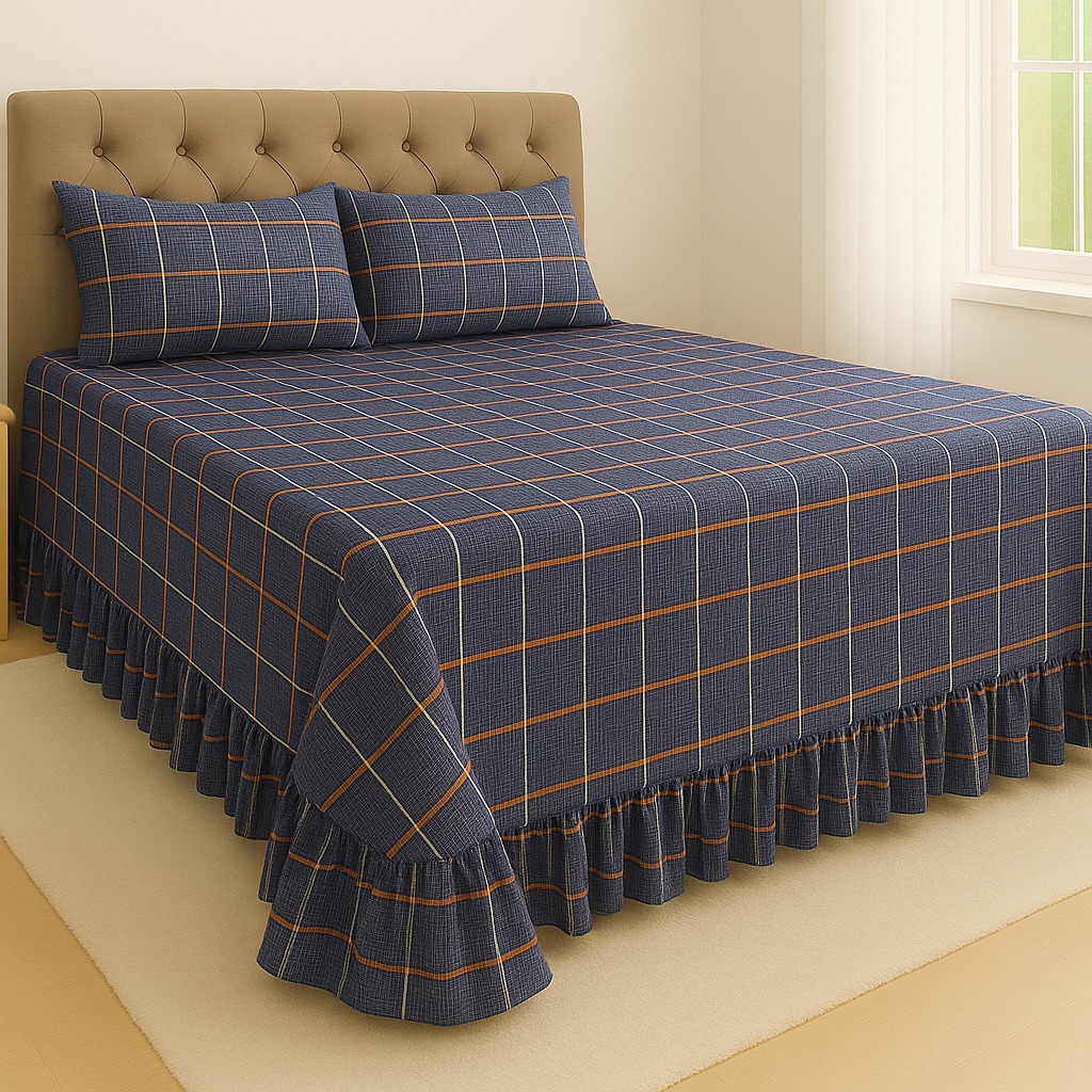 Cobre Leito Colcha Helena Estampada Tecido 400 fio