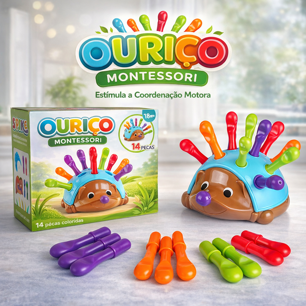Brinquedo Educacional Bebê Ouriço Montessori Enc