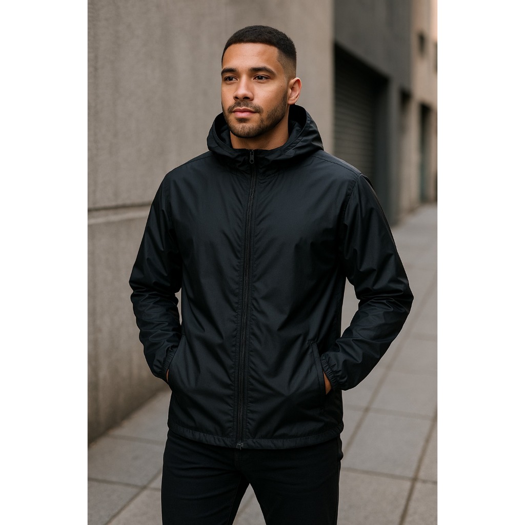 Corta Vento Masculina Impermeável Semi Forrada No