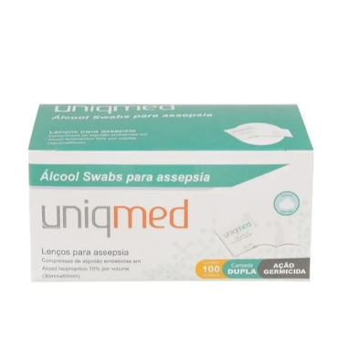 Álcool Swab Uniqmed 70%  Prático e Higiênico (K