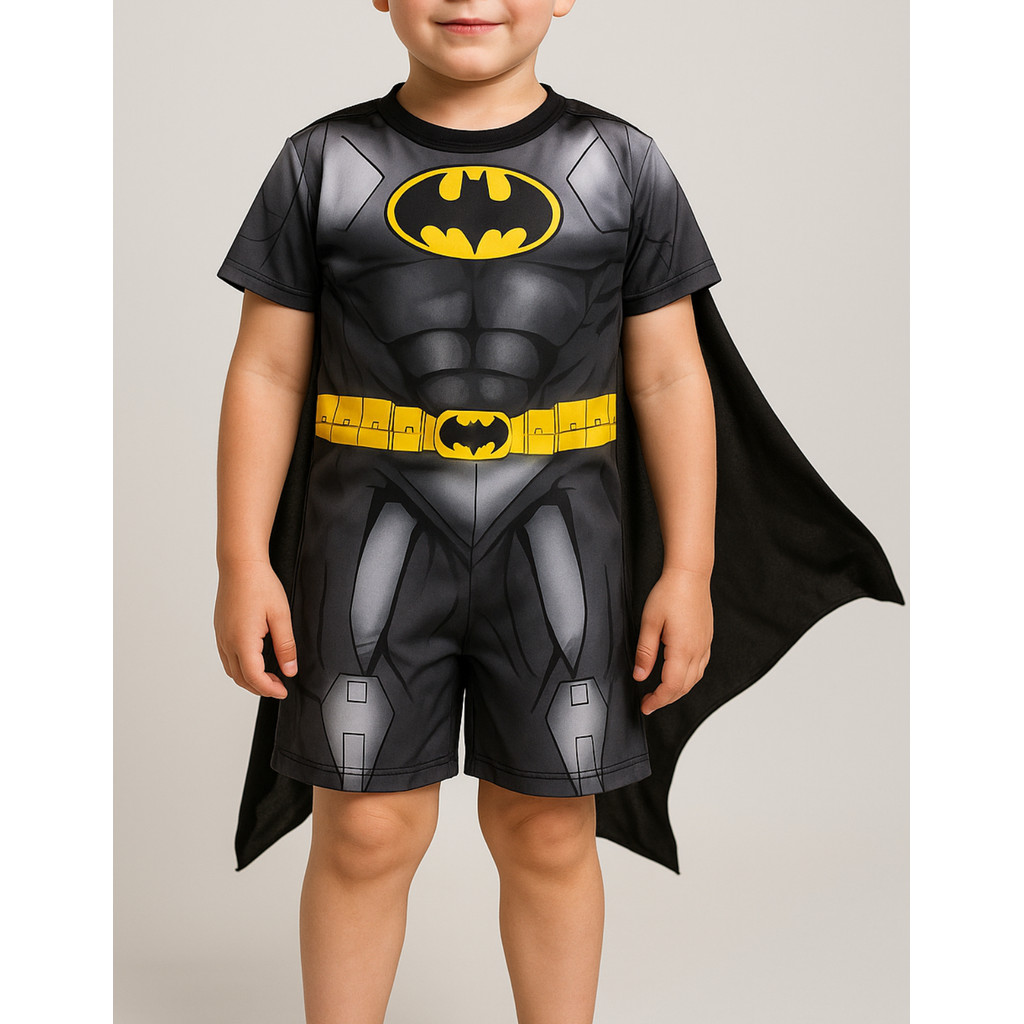 Fantasia Infantil Batman Super-Herói Morcego Meni