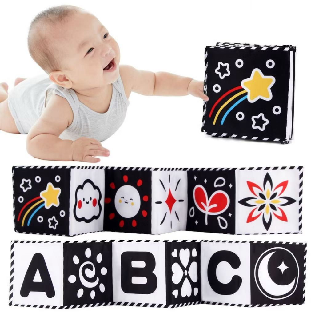 Livro De Pano Macio Para Bebês Alto Contraste Pre