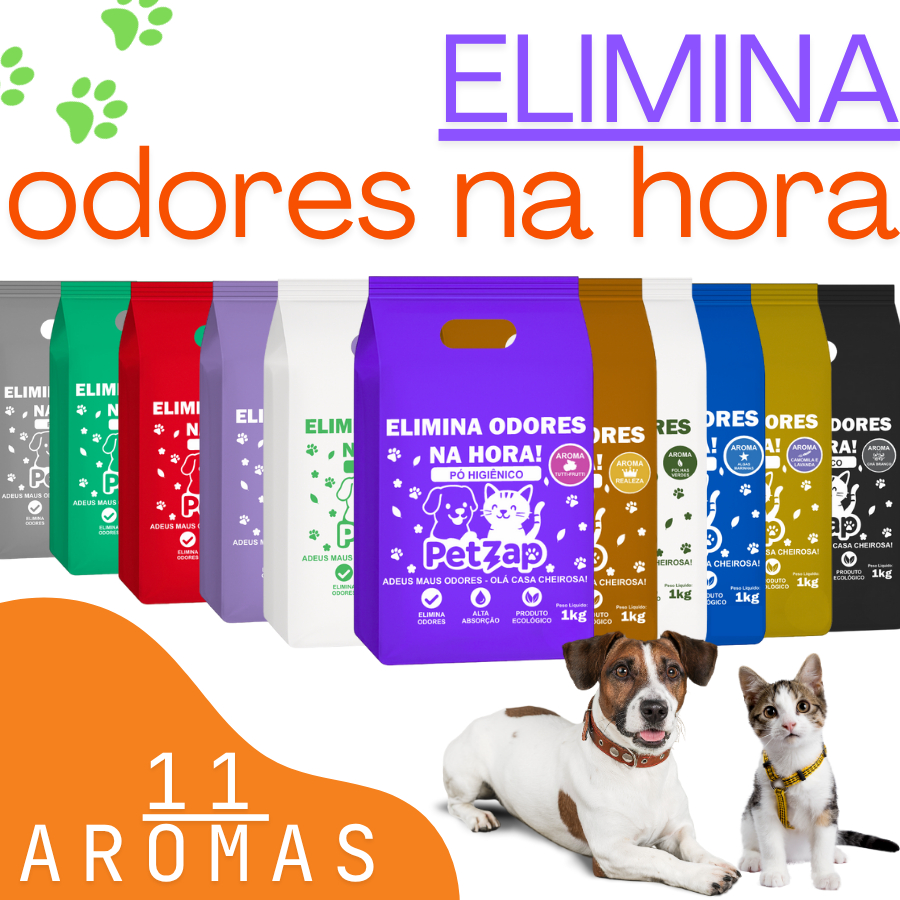 Eliminador de Odores Pó Higiênico para Cães e G