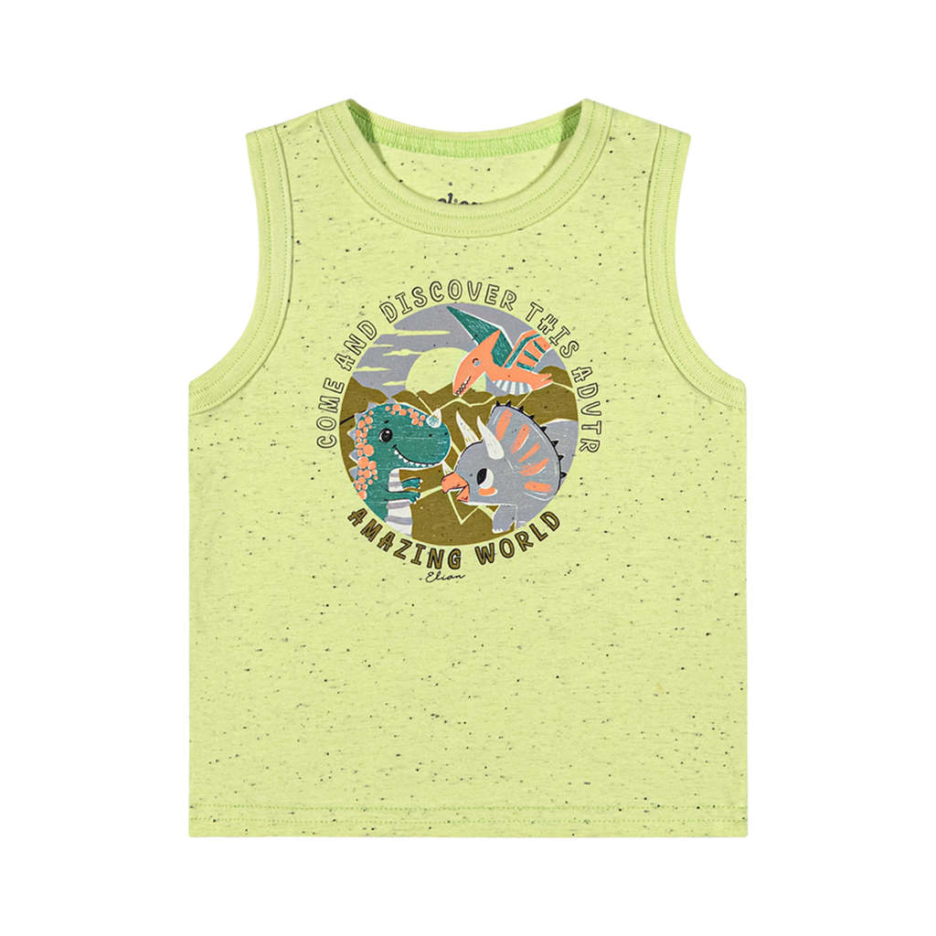 Regata Bebê Menino Botonê Dino Elian Verde