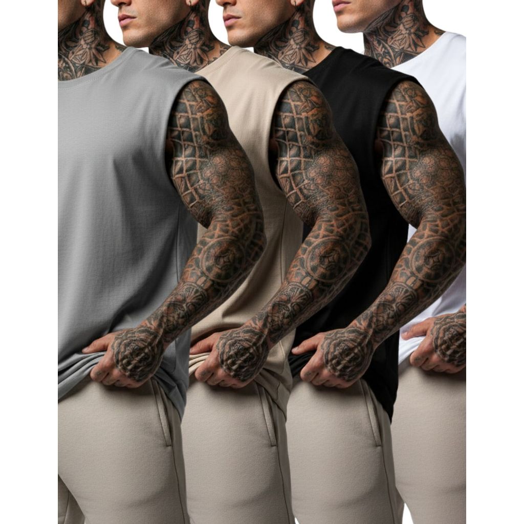 Camiseta Regata Oversized Masculina Academia Mach�