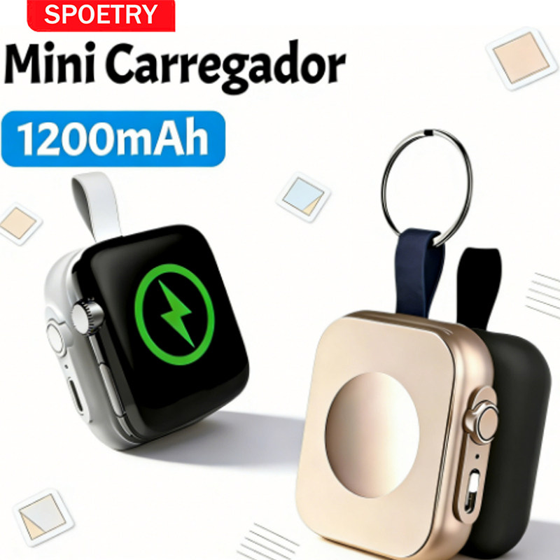 Mini Carregador Portátil Indução Para Smartwatc