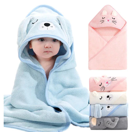 Toalha Banho Bebê Capuz Roupão Infantil Recém N