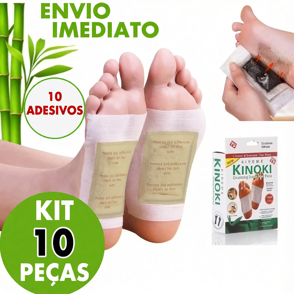 Kit 10 Adesivos Detox para os Pés  Renove Seu Cor