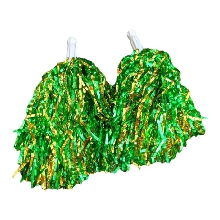 Pompom Metalizado Do Brasil Lider De Torcida Copa 