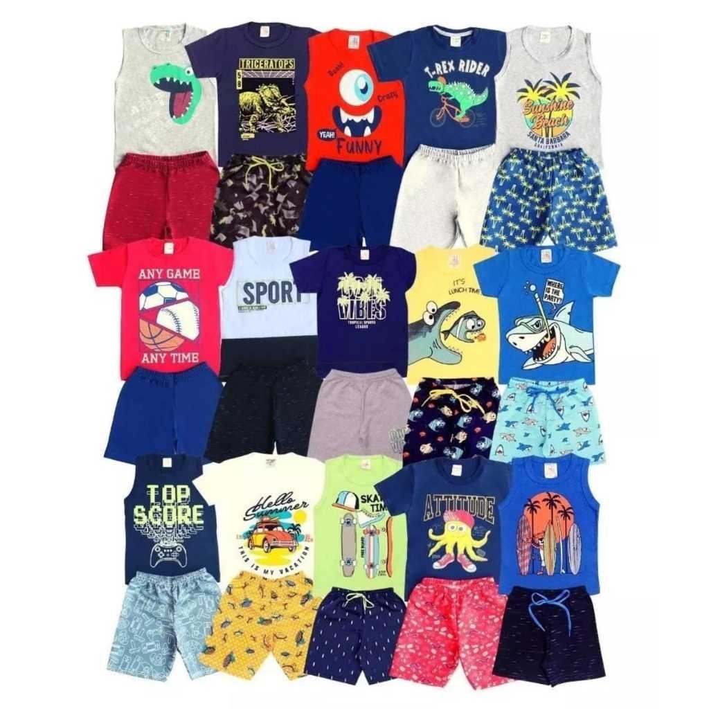 Produto Kit de 2, 4 ou 10 Peças Roupa Infantil Me