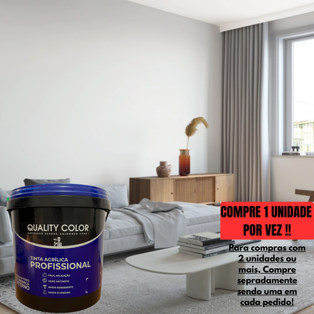 Tinta de Parede 38 Cores Profissional Branco 16Lt 