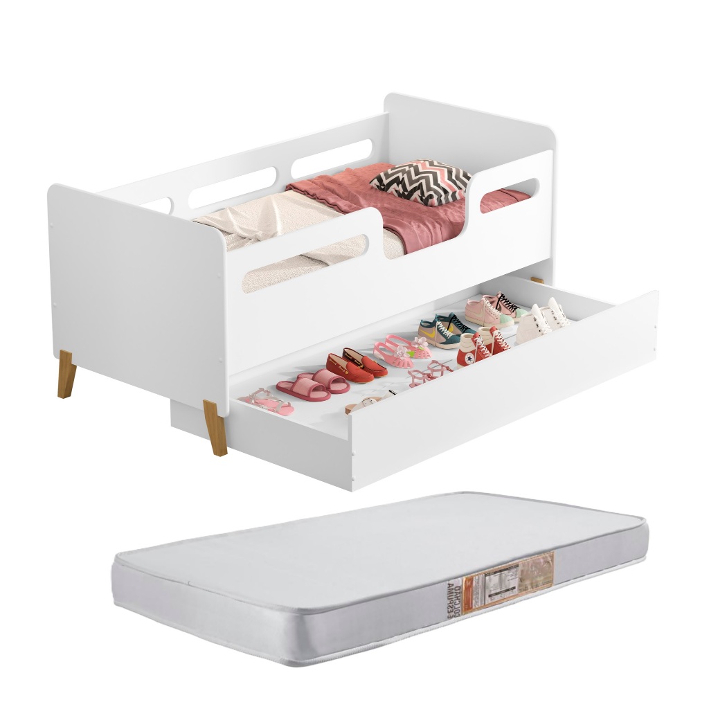 Bicama Cama Infantil Juvenil Cecília Com Proteç�