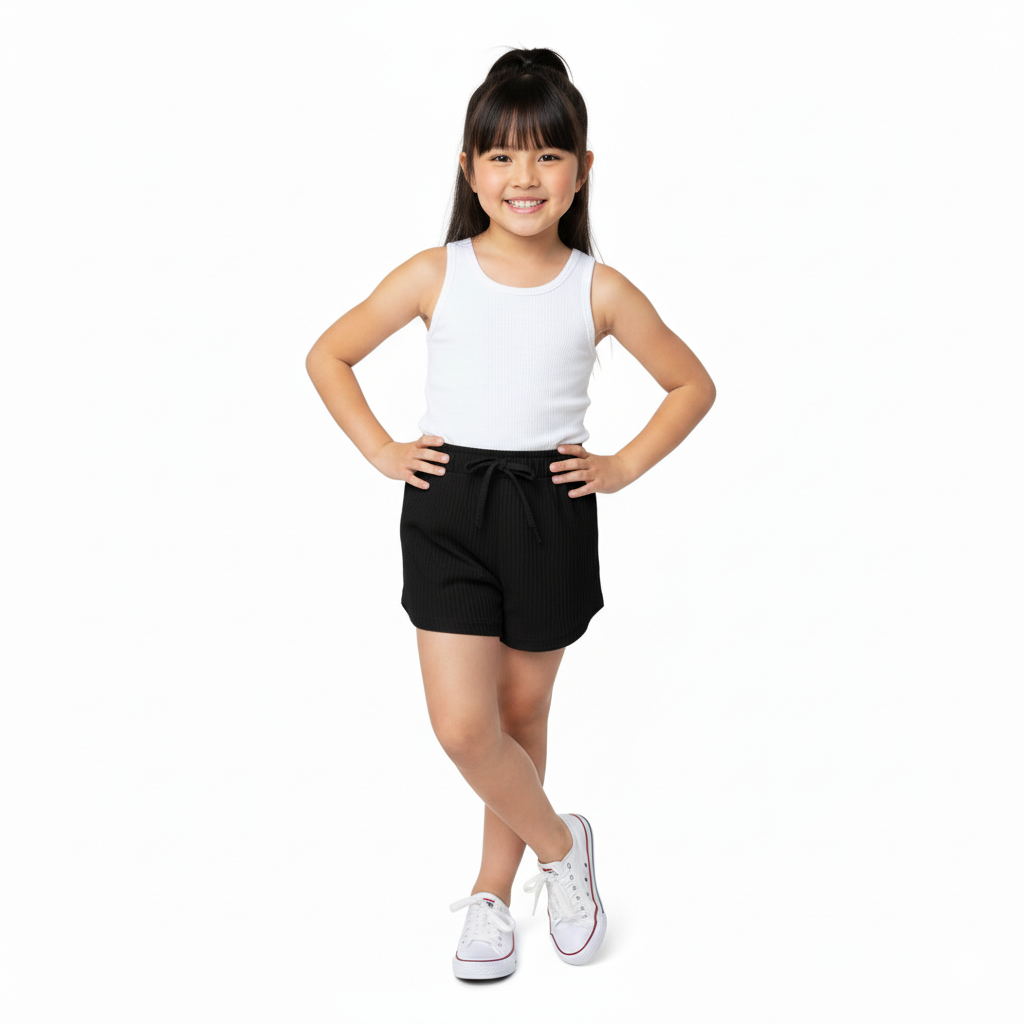 Shorts Infantil Canelado Com Elástico