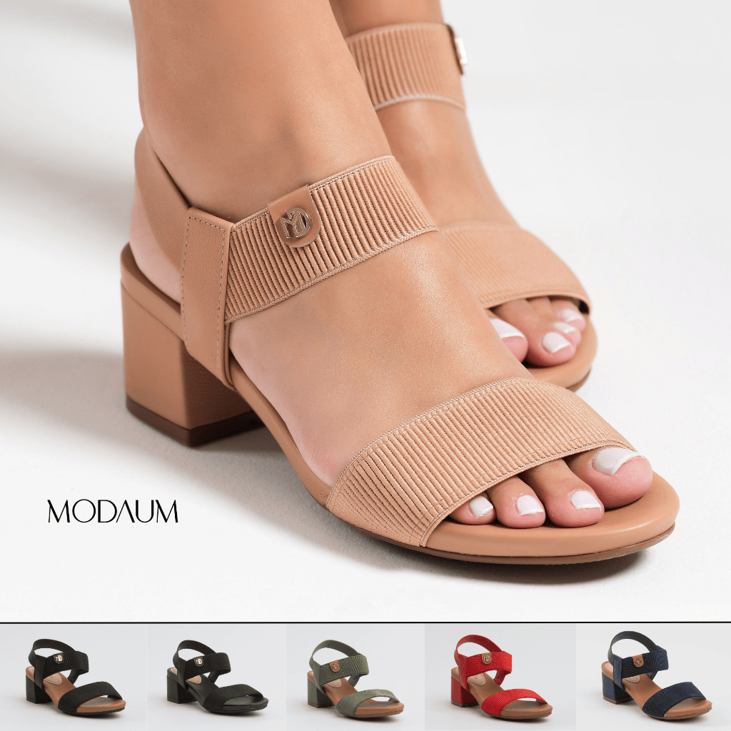 Sandália Feminina Salto Baixo Grosso Modare Ultra