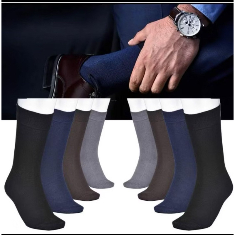 Kit 12 Pares De Meias Social Cano Longo / Kit com 