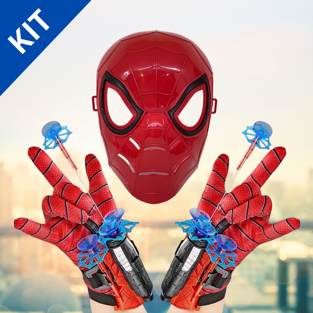 Brinquedos Homem Aranha Mascara/ KIT MASCARA + 2 L