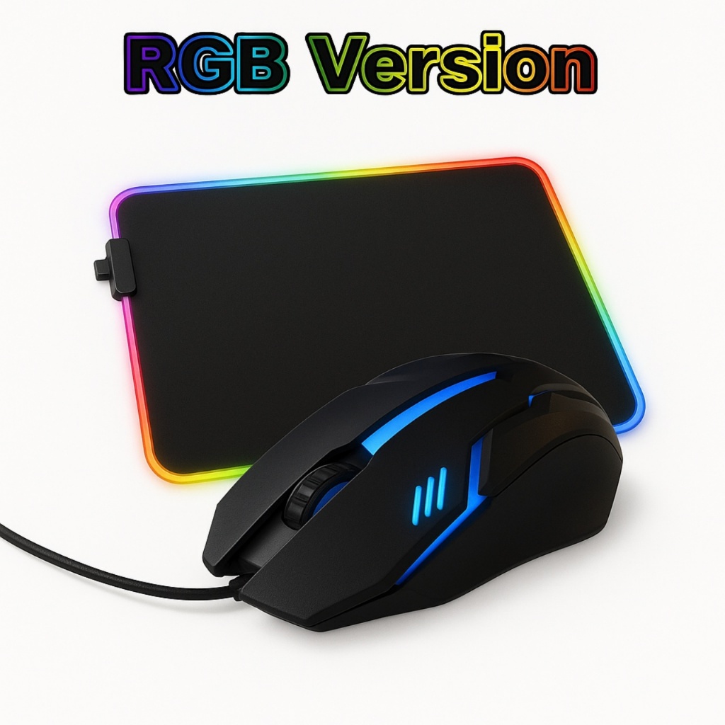 Kit Mouse Gamer + Mouse Pad Led Kit Gamer LED Ilum