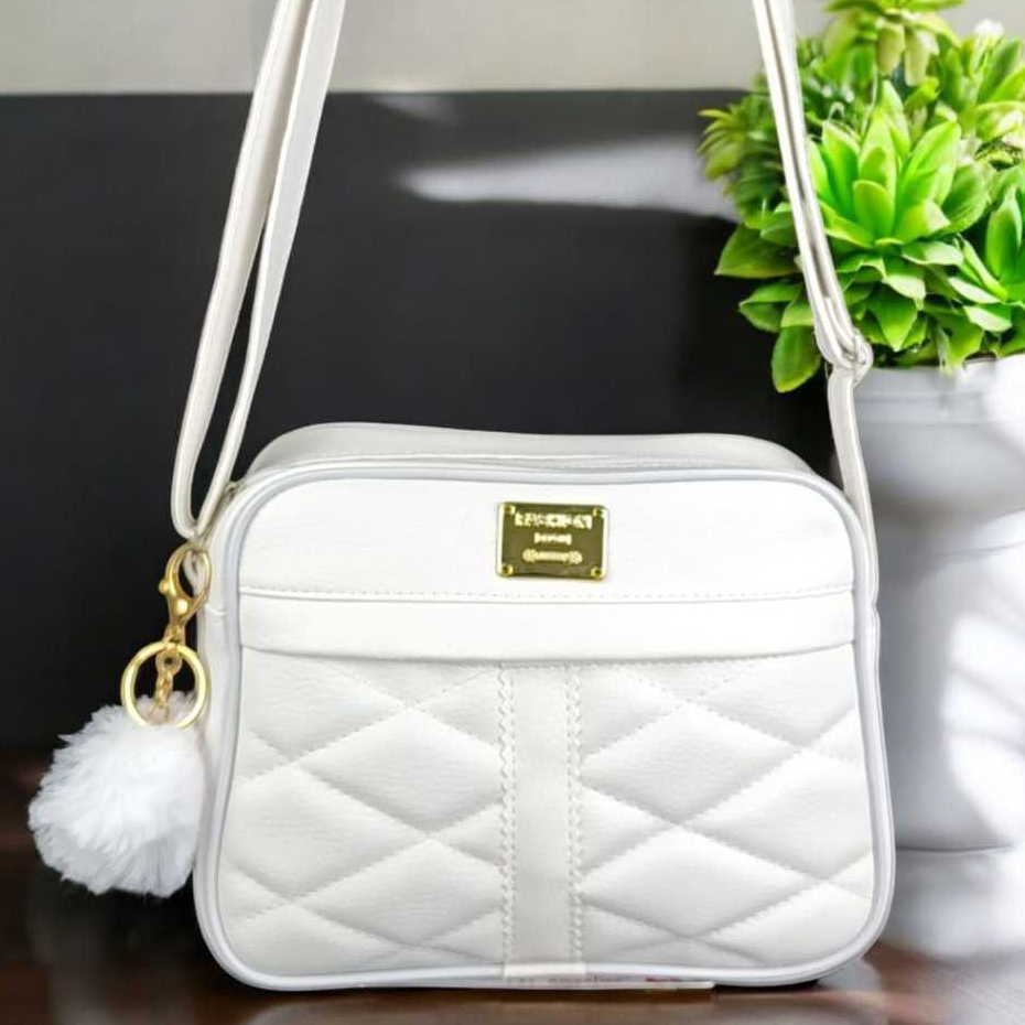 Bolsa Feminina pequena  Branco Alça Transversal R