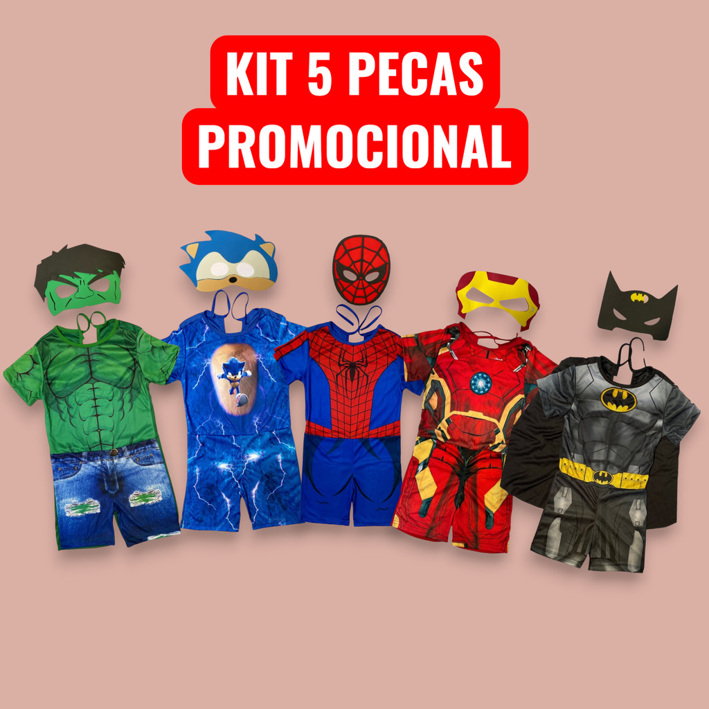 Kit 5 Fantasias Infantis Menino – Modelos Cu