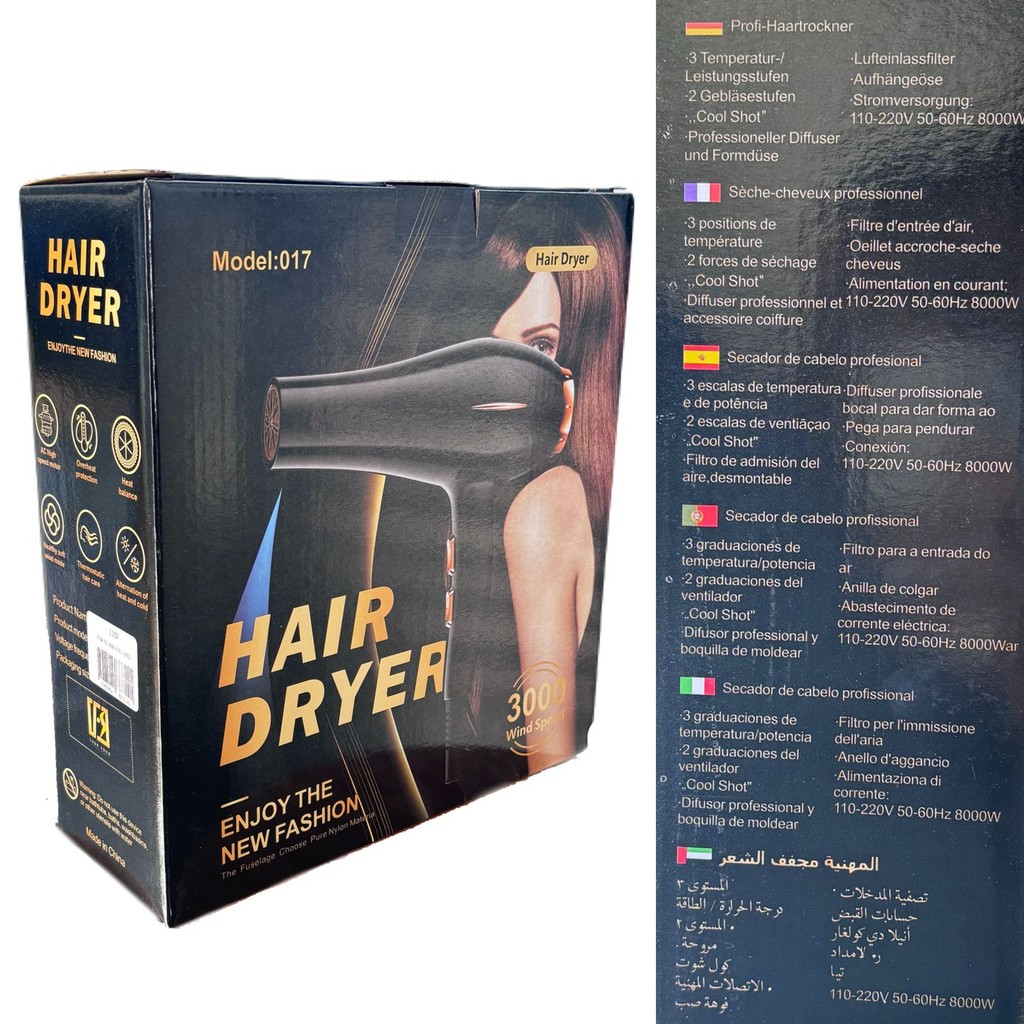 Hair Dryer – Secador de Cabelo Super Potênc