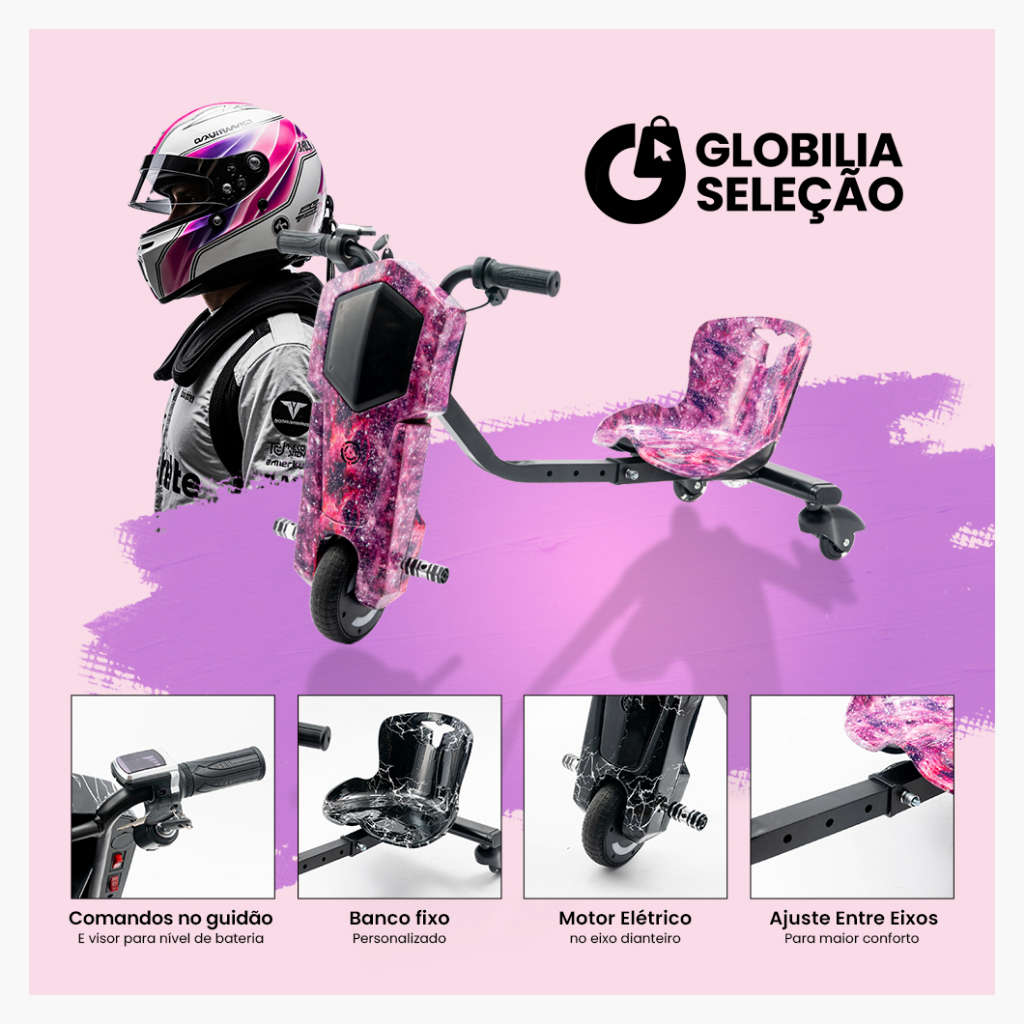 Triciclo Infantil Elétrico Drift  com Bluetooth M