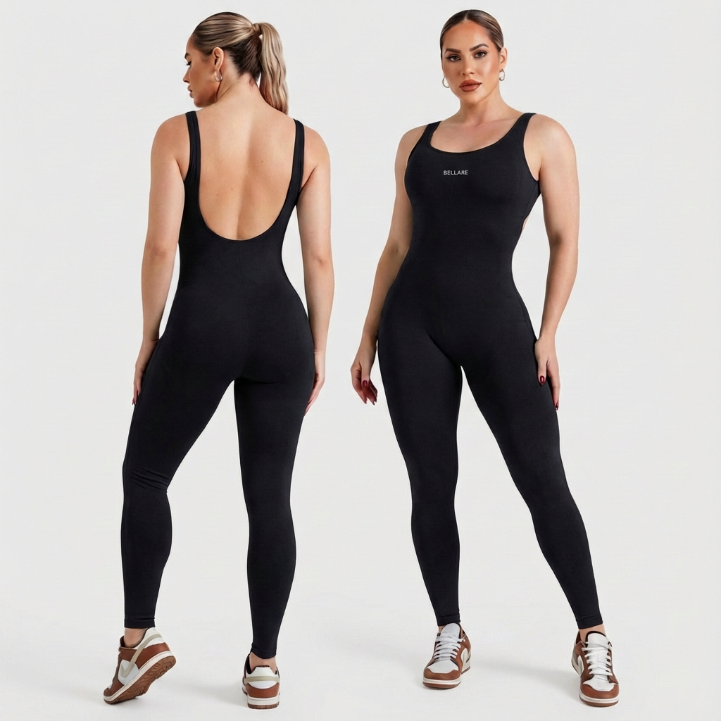 Macacão Fitness Feminino Longo Para Treino Roupa 