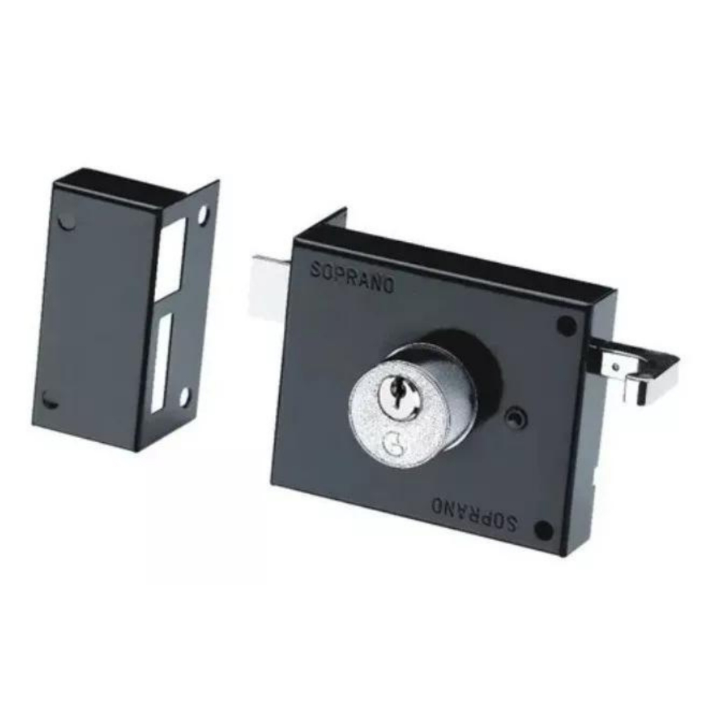 Fechadura De Portao Sobrepor Soprano 231 Inox Pret