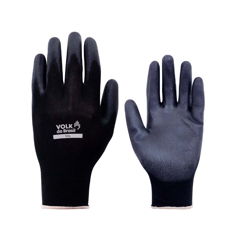 Kit 12 Luvas Multitato Tatil PU Pedreiro Marceneir