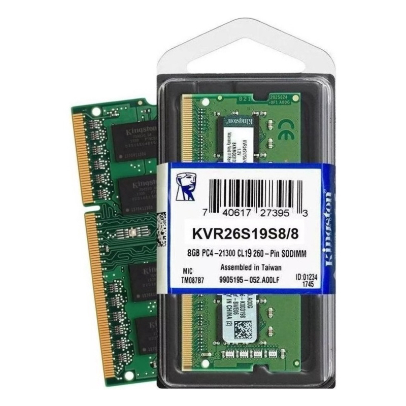 Memória RAM 8GB DDR4 2666Mhz Kingston KVR26S19S8/