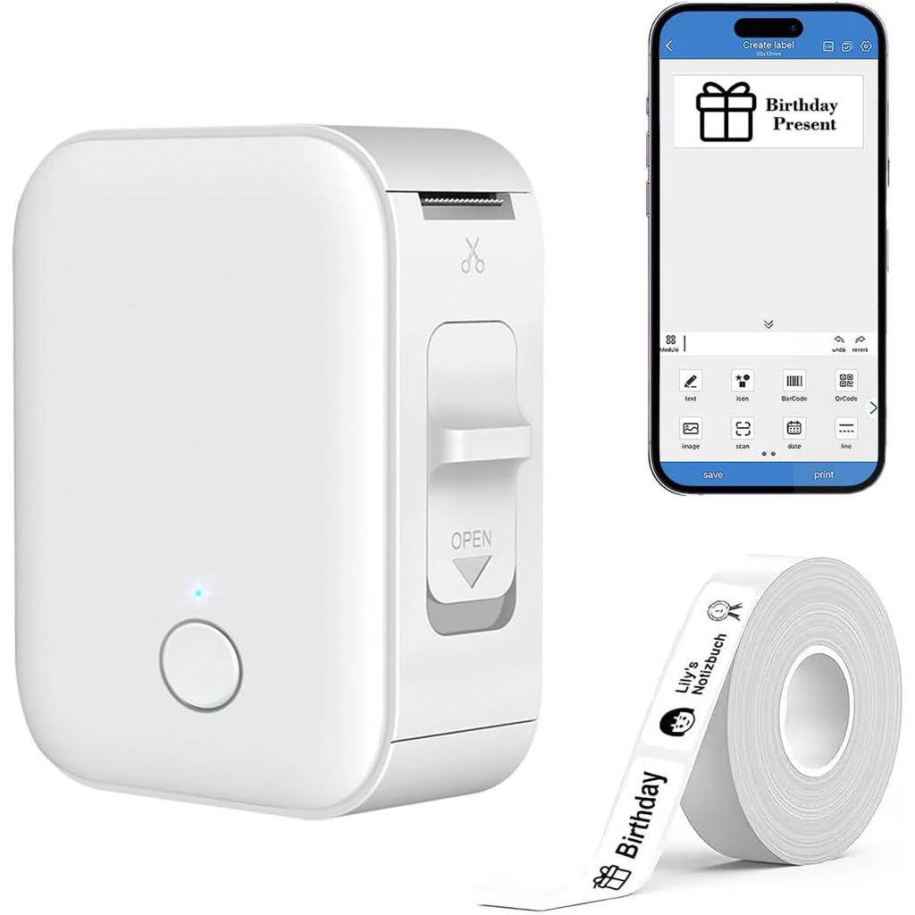 iLabel Impressora De Etiqueta Térmica Portátil S