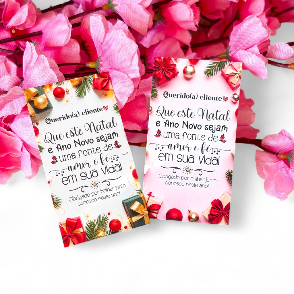 Cartão Feliz Natal e Ano Novo para Cliente- 25/50