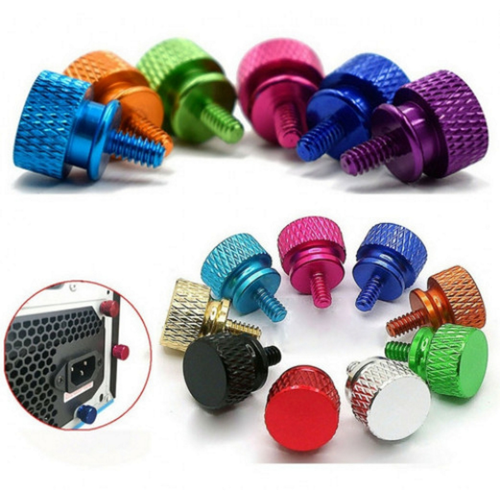 Kit com 5 Parafusos Coloridos para Gabinete Gamer 