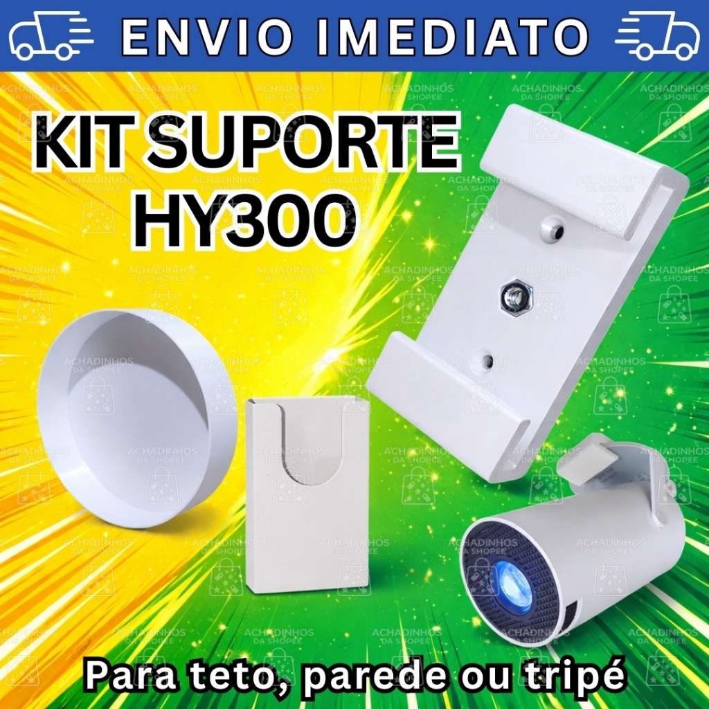 Kit Suporte para Projetor Hy300 Parede, Teto ou Tr