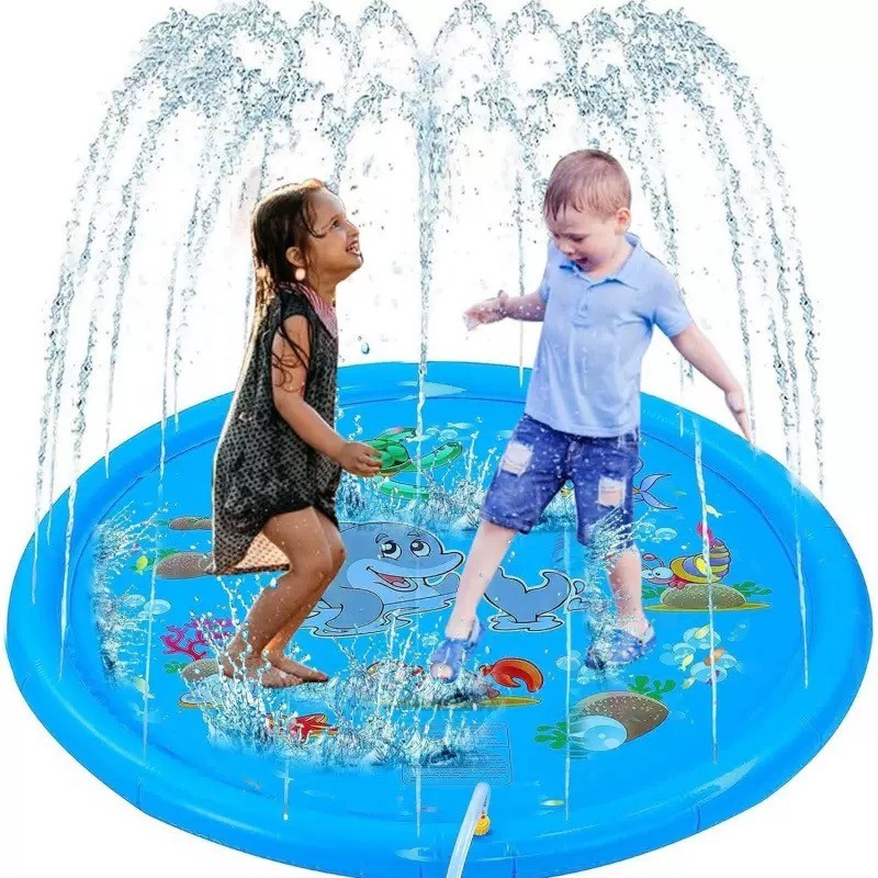 Piscina Chuveirinho 100cm Splash Pad Portátil par