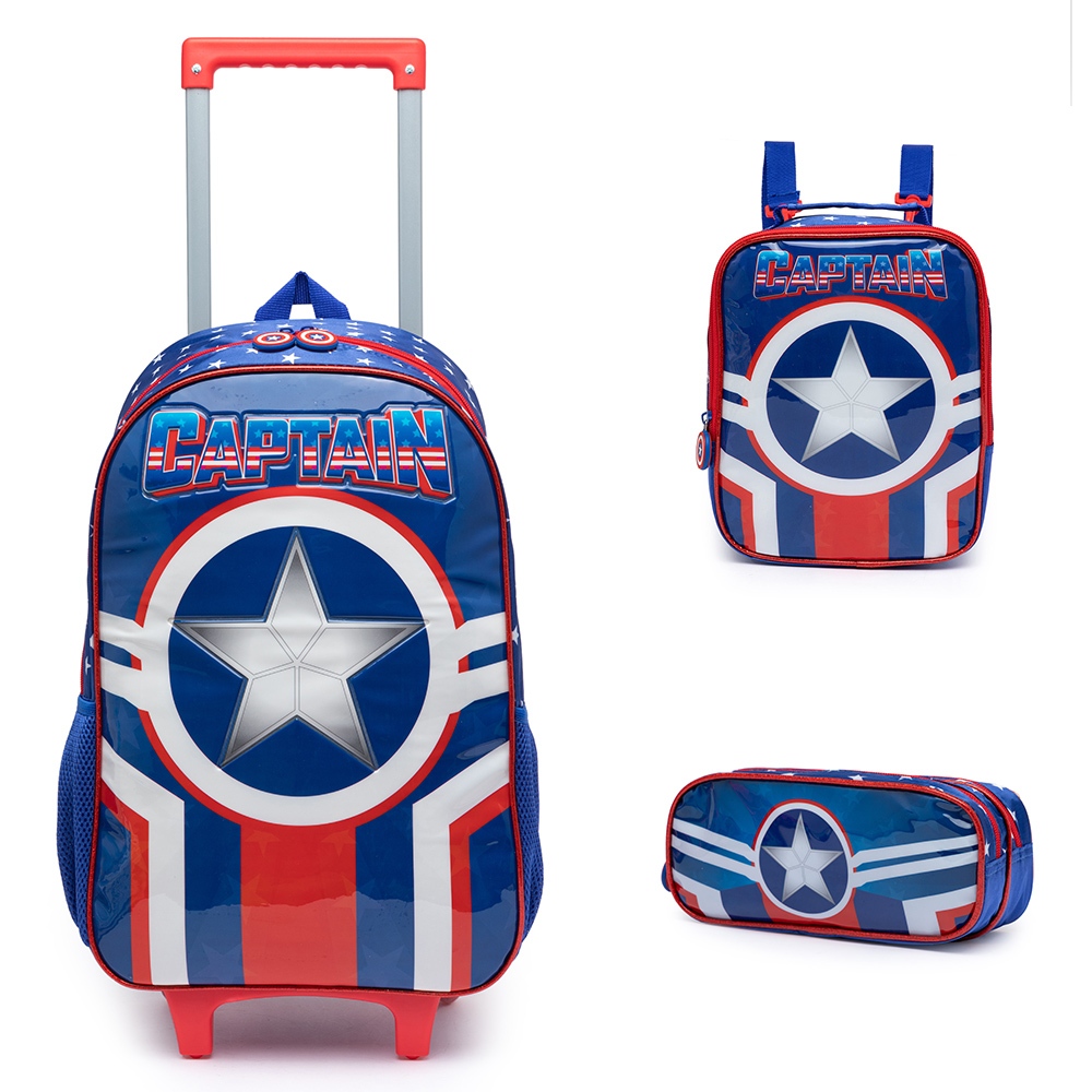 Kit Mochila Escolar Rodinhas Polo One Infantil Mas