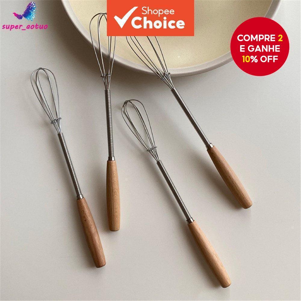 Mini Batedor De Ovos Manual De Aço Inoxidável , 