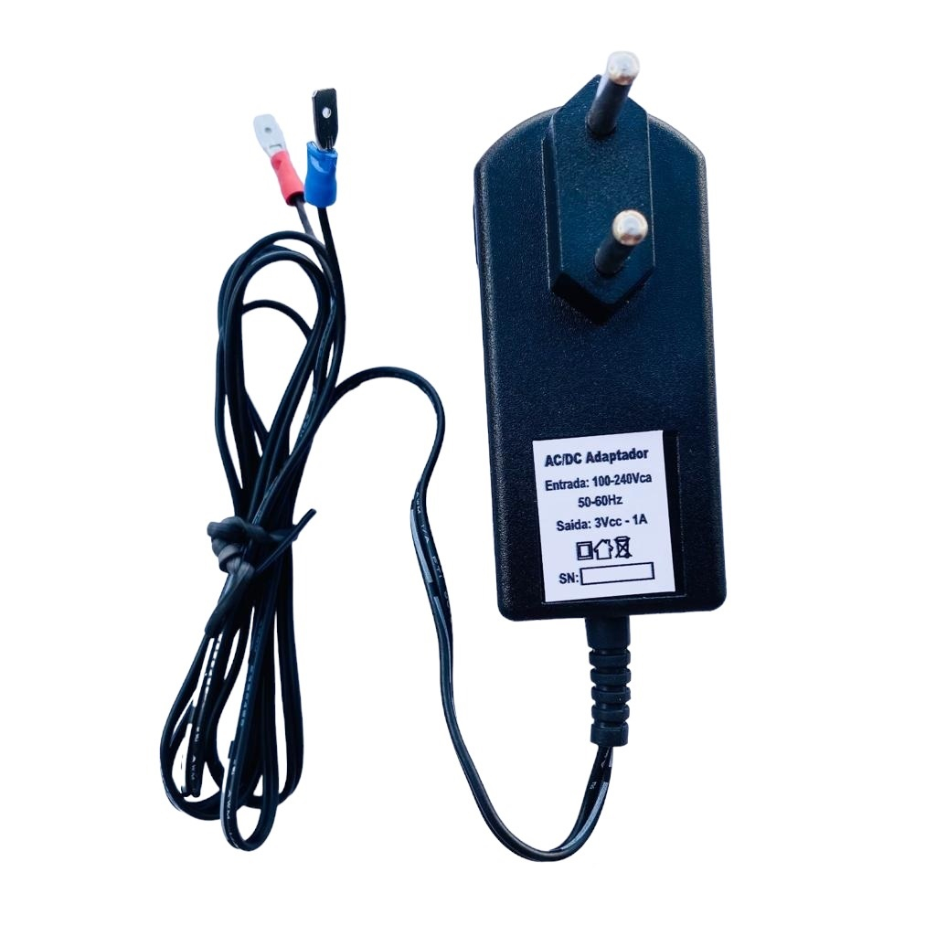 fonte alimentação 3v para aquecedor fonte 3v 1a 