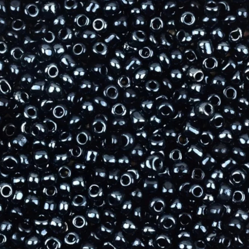 1 Pacotes De Miçangão  Preto  3,6mm Aprox. 1100 