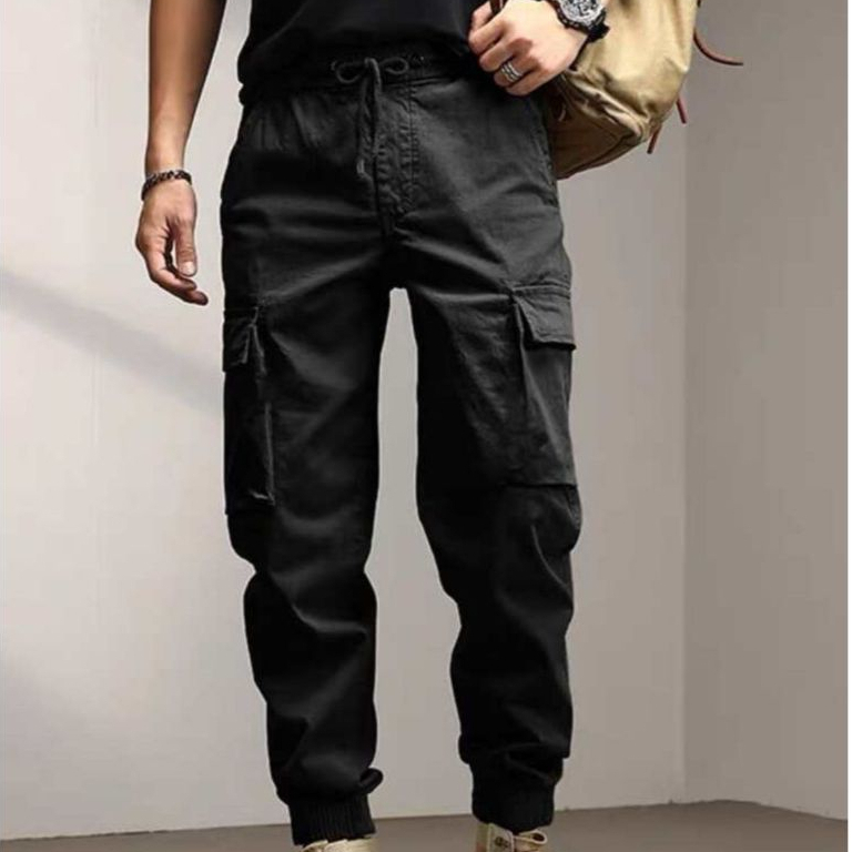 Top Calça Masculina Cargo jogger 6 Bolsos com ela