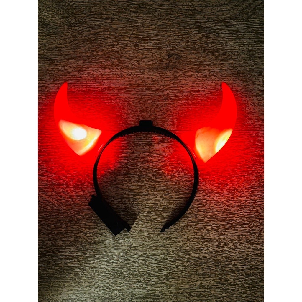 Tiara Chifre Diabinha Com Luz Led Carnaval E Hallo