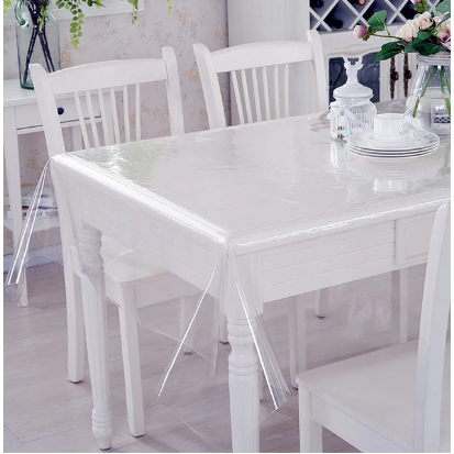 Toalha de Mesa Transparente Plástica Impermeável