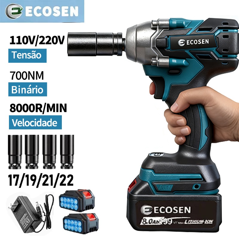 Chave De Impacto Parafusadeira Reforçada Portáti