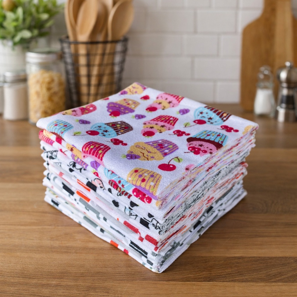 Kit 10 Pano De Pia Para Limpeza Flanela Microfibra