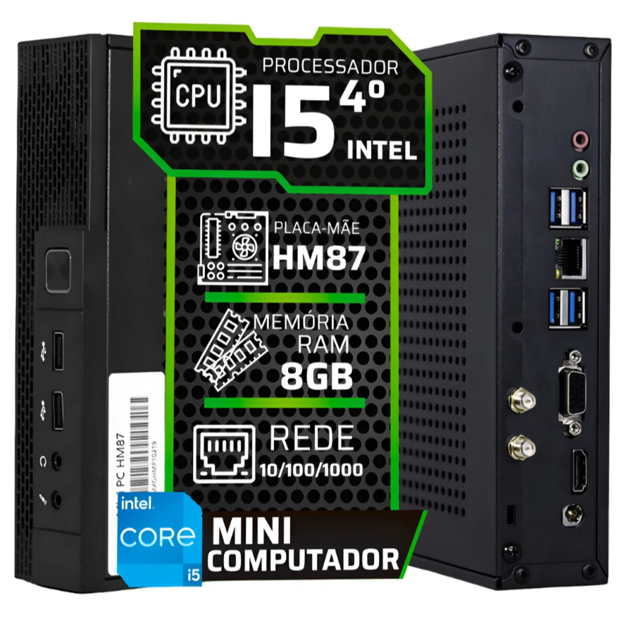 Mini Pc Mondragon Intel Core I5 4° Ger 8gb Ssd 25